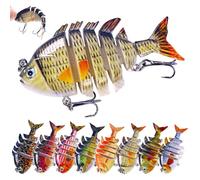 8Pcs Micro Jointed Swimbait, Lifelike Micro Fishing Lures, Slow Sinking Multi Jointed Swimbaits for Freshwater and Saltwate