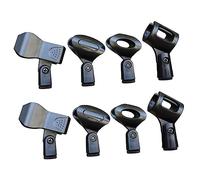 8Pcs Microphone Clip Holder, Universal Mic Stand Clamp, Adjustable Spring Plastic Holder with 3/8 Inch Thread for Secure Indoor and Outdoor Use