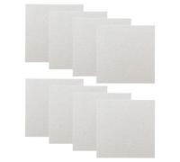 8pcs Microwave Oven Mica Plate Replacement Part 13x13cm Silver