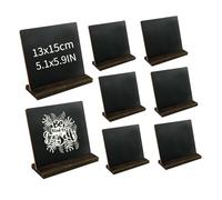 8pcs Mini Chalkboard Signs, (13 X 15cm) Double Sided Blackboard with Wooden Base, Table Numbers Display Chalk Board, Small Chalk Boards for Weddings, Schools, Parties and Other Event Decorations