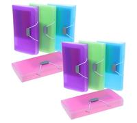 8pcs Mini Expanding File Folders with 13 Pockets, Pp Material Accordion Organizer for Office Filing and Tax Receipt Storage, Quick for Client Visits and Bag Use