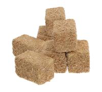 8pcs Mini Haystack Decoration Straw Bale Doll House Fake Hay | Wooden DIY Accessories, Realistic Farm Themed Table Decor, Creative Projects and Display, Miniature Prop