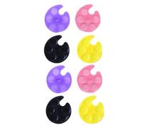 8pcs Mini Ring Palette Plastic Nail Polish Mixer Tray