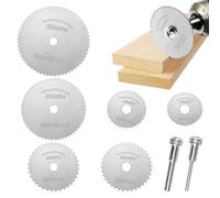 8Pcs Mini Saw Blades,High-Speed Steel Saw Blades with Mandrel Circular Steel Saw Disc Wheel Cutting Discs,Circular Saw Blades,for Drills Rotary Cutter Blades Plastic Metal Stone Diamond