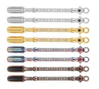 8Pcs Mini Spoon Mini Shovel Mini Dry Herbs Powder Scoop Metal Medicine Spoon Shovel Small Spoons for Spice Jars Small Salt Spoon Pendant Necklace Ring Spoon (Rainbow Colow with Diamond)