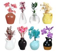 8PCS Mini Vase Fridge Magnets, Cute mini vase magnets for Fridge, Funny Magnetic Ceramic Flower Vases 3D Plant Magnets for Refrigerator Accessories Kitchen Locker Office Decoration (No Flower)
