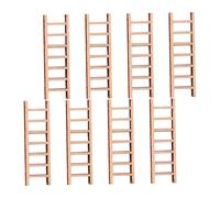 8pcs Miniature Ladder for Dollhouse Scene Decoration Charming Tiny Ladders for DIY Craft Projects Fairy Garden Decor Realistic Design for Miniature Worlds