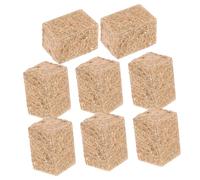 8Pcs Miniature Simulated Hayrick Decor Square Shape Artificial Hay Blocks for Dollhouse Realistic Farm Scene Accessories Photo Props