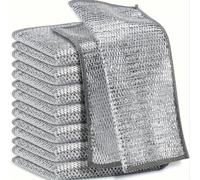 8pcs Miracle Cleaning Cloth - Ultra-Durable Mesh Ultrafine Fiber Set - Easy for Dry and Wet Cleaning - Very Suitable for Tableware, Metal Surfaces, etc.! No Scratches Kitchen Genius