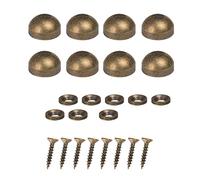 8PCS Mirror Screws Brass Mirror Screws Cap Cover Nails Fasteners Golden for Decorative Mirror, Sign/Advertising Hardware, Nails, Construction (9mm, Bronze)