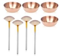 8Pcs Mixing Bowl and Brushes Face Tool Set with Stainless Steel Bowl and Nylon Bristles for Skincare Makeup Simple Makeup Set