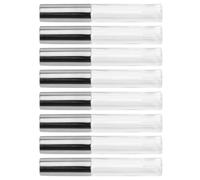 8pcs Ml Empty Lip Gloss Bottles Refillable Plastic round Tubes | Silver Cap, Lightweight Reusable Design, Travel and Daily Makeup Use, for Lip Gloss and Dye Liquid