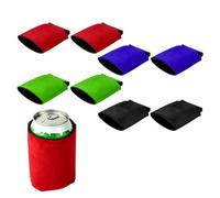 8Pcs Multicolor Can Cooler,Beer Cooler Sleeve for 330ml Drink Cans | Soft neoprene bottle cooler sleeves in black red blue green fits outdoor parties to keep 330ml drinks cold