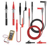8Pcs Multimeter Test Leads Kit with Alligator Clip 1000V 20A CAT III & CAT IV 600V Plunger Test Mini Hooks and Test Probes forKAIWEETS INNOVA Multimeter Voltmeter Clamp Meter Electrical Testing