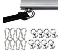 8pcs Multipurpose Awning Rail Hook And Lifting Eye Nut Ring for Caravan Campervan Motorhome,Awning Rail Stoppers,Stainless Steel Piping Stopper,Caravan Awning Accessories,Sunshade Hook