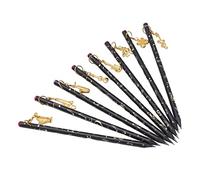 8Pcs Music Pencil, Musical Note Stationery Set with Plated Metal Pendant for Painting Writing, Slim Comfortable Grip Lightweight, Ideal for Artists and Writers