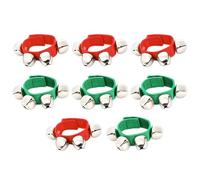 8Pcs Musical Rhythm Ankle Bells Rattles Instrument Kids Adults Wrist Multicolor Band Wrist Bells Percussion Toy