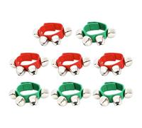 8Pcs Musical Rhythm Foot Ankle Bells Rattles Instrument For Kids Multicolor Wrist Band Ankle Bells Percussion Toy