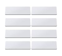 8Pcs Name Badge with Pin Unfinish Badges for Heat Transfer Identity Card Holder