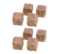 8PCS Natural Wood Hays Stack, Farmhouse Decors, Square | Safe Farm Toy Accessories for Kids and Adult Collector, Creative Decor, Farm Scene Display Educational Toy