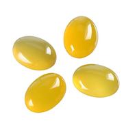 8pcs Natural Yellow Agate Translucent Oval Cabochon Gemstone Cabochon Double Loose Dome Cabs Stone 16mm x 12mm (0.63" x 0.42") GCN-A17