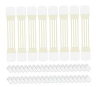 8Pcs Neck Lift Tape Elastic Breathable Wrinkle Removing Neck Strips with 40 Adhesive Pads Self-adhesive SKin Friendly Face Lift Tape for Women, Skin Color..