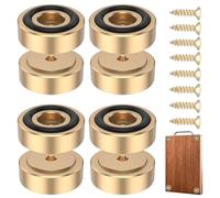 8Pcs Non Slip Cutting Board Feet, 3cm Brass Round Rubber Feets with Rust-proof Screws Set, Stable Bumper Pads for Furniture, Electronics & Application