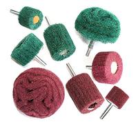 8PCS Non Woven Abrasive Buffing Polishing Wheel Drill Attachment Set,Scouring Pads Power Scrubber Cleaning Kit