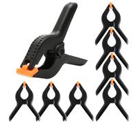 8Pcs Nylon Spring Clamps 6 Inch, Heavy Duty Plastic Spring Clips Clamps for Woodwork, DIY Projects, Photo Studio, Background Muslin Etc