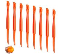 8Pcs Orange Peeler Tools, Plastic Citrus Peel Cutter, Lemon Citrus Peel Cutter Vegetable Slicer Fruit Tools Easy Fruit & Vegetable Remover & Cutters with Long Handle Kitchen Gadgets Accessories