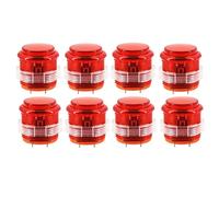 8Pcs Original Korean Crown 30mm Silent 203C-S Push Button Arcade Cherry Switch DIY Joystick PC PS3 HITBOX Fighting Game (Red)