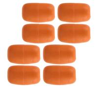 8pcs Oval Center Hole Anchor Line Float 18mm PVC Orange Marker Buoy | High Visibility Deep Water Use, UV Resistant Coating, Strong Buoyancy for Crabbing and Dock Mooring