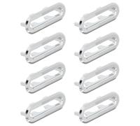 8pcs Oval Plastic Sink Overflow Cover Insert Abs Silver Trim