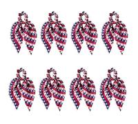 8Pcs / Pack Fourth of July Hair Accessories Multipurpose Use As Headbands Wristbands or Bag Charms for Any Outfit America Flag Hair Tie