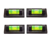 8PCS/Pack Magnetic Mini Bubble Level 48x24mm Spirit Level with Installation Magnet Standard Levels Use for RV Tripod Camera Furniture Frame Level Measuring Instruments Layout Tools