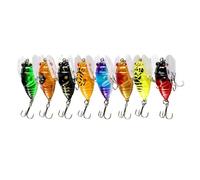 8Pcs / pack Professional Design Cicada Imitation Lures with Realistic Movement Great for Freshwater and Saltwater Angling Artificial Cicada Baits