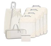 8PCS Packing Cubes Compression Set, Travel Packing Cubes for Backpack Suitcase Organiser Bags Home Storage Shoes Bags for Carry on Hand Luggage Travel Essentials Bag