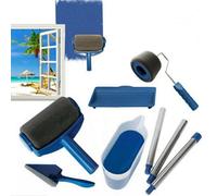 8Pcs Paint Roller Kit Home Wall Ceiling Handle Decorating Tool Runner Brush Set