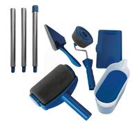 8PCS Paint Roller Set, Refillable Paint Rollers and Trays Sets Long Painting Pads and Brush Kit for Walls And Ceilings, Corner Paint Roller DIY Decorating Tools