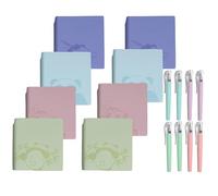 8Pcs Panda Pocket Notebook with Pen, Small Notebooks Pocket Size A7 with Panda Pattern, Colorful Mini Notebook Small Memo Pads Travel Notepads for Kids, Cute Mini Notebooks for Party Bags