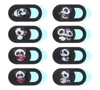 8pcs Panda Webcam Slide Cover ABS Privacy Protector | Leaves No Traces, Easy to Apply and Remove, Ultra Thin, for Phones and Tablets