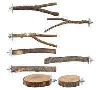 8pcs Parrots Perches Stand Bird Play Gym Toy Parakeets Climbing Exercise Ladder For Birds Wood Climbing Ladder Swing
