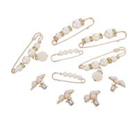 8pcs Pearl Brooch Pants Waist Tightener Clip for Instant Cinching