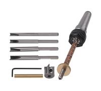 8PCS Pen Turning Mandrel Kit with 7mm Drill Bit Carbon Steel for Woodworking Lathe and Drill Press