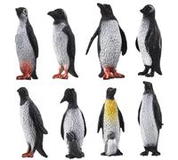 8Pcs Penguin Figurines Simulation Arctic Animals Penguin Toys, Plastic Mini Figurines for Home Decoration Mini Ocean Animal Model for Kids Education Toys