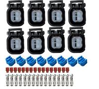 8PCS Performance 60131 Fuel Injector Connector Kit Compatible with EV6/USCar Style Injectors
