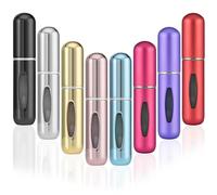 8PCS Perfume Bottle Set for Luggage, 5ML Mini Travel Perfume Atomiser Refill Bottles, Aftershave, and Holiday