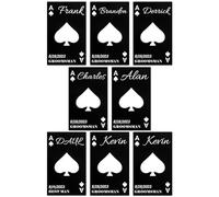 8PCS Personalised Bottle Openers Credit Card Size, Groomsmen Best Man Gifts for Wedding Bachelor Party, Stainless Steel Beer Bottle Opener, Spade A Black
