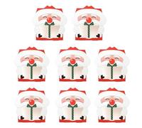 8PCS Personalized Santa Claus Christmas Treat Bag, Personalized Bags, Xmas Reusable Bags For Gifts, Christmas