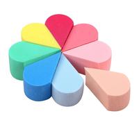 8Pcs Petal Shape Makeup Sponges Set for Foundation and Concealer Cosmetic Beauty Blending Applicator for Liquid and Cream Face Makeup Easy-to-Hold Sponges for Smooth and Even Finish